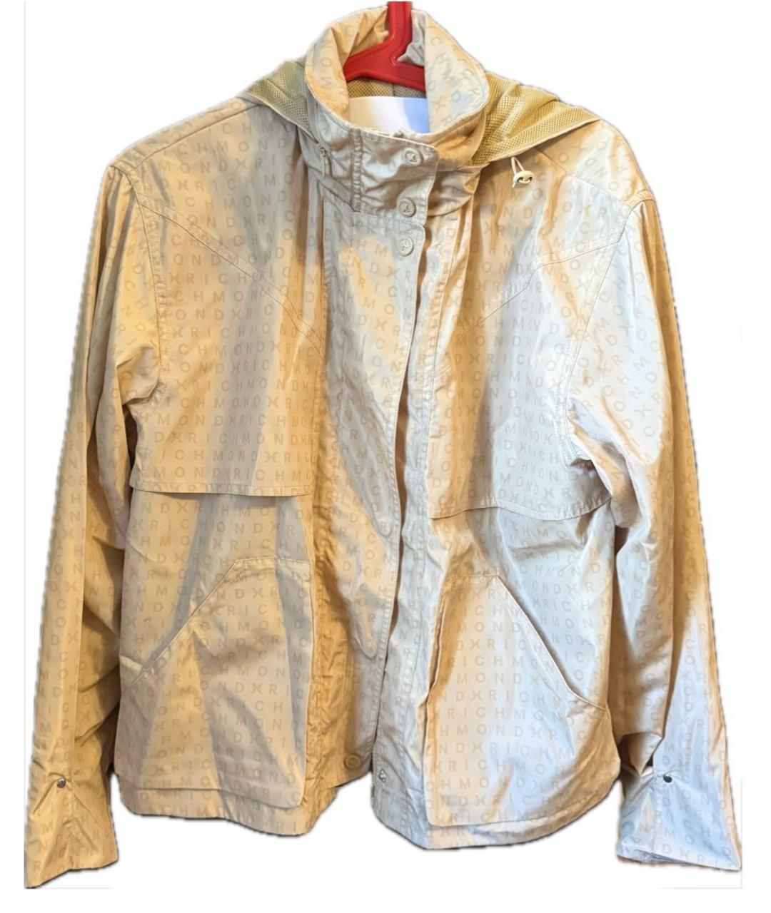JOHN RICHMOND Горчичная полиэстеровая куртка, фото 9
