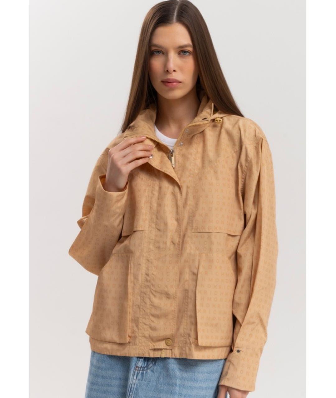 JOHN RICHMOND Горчичная полиэстеровая куртка, фото 2