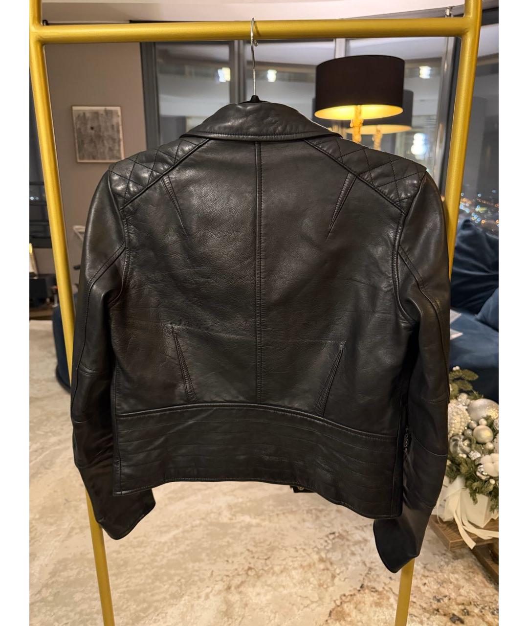 RAG & BONE Черная кожаная куртка, фото 2