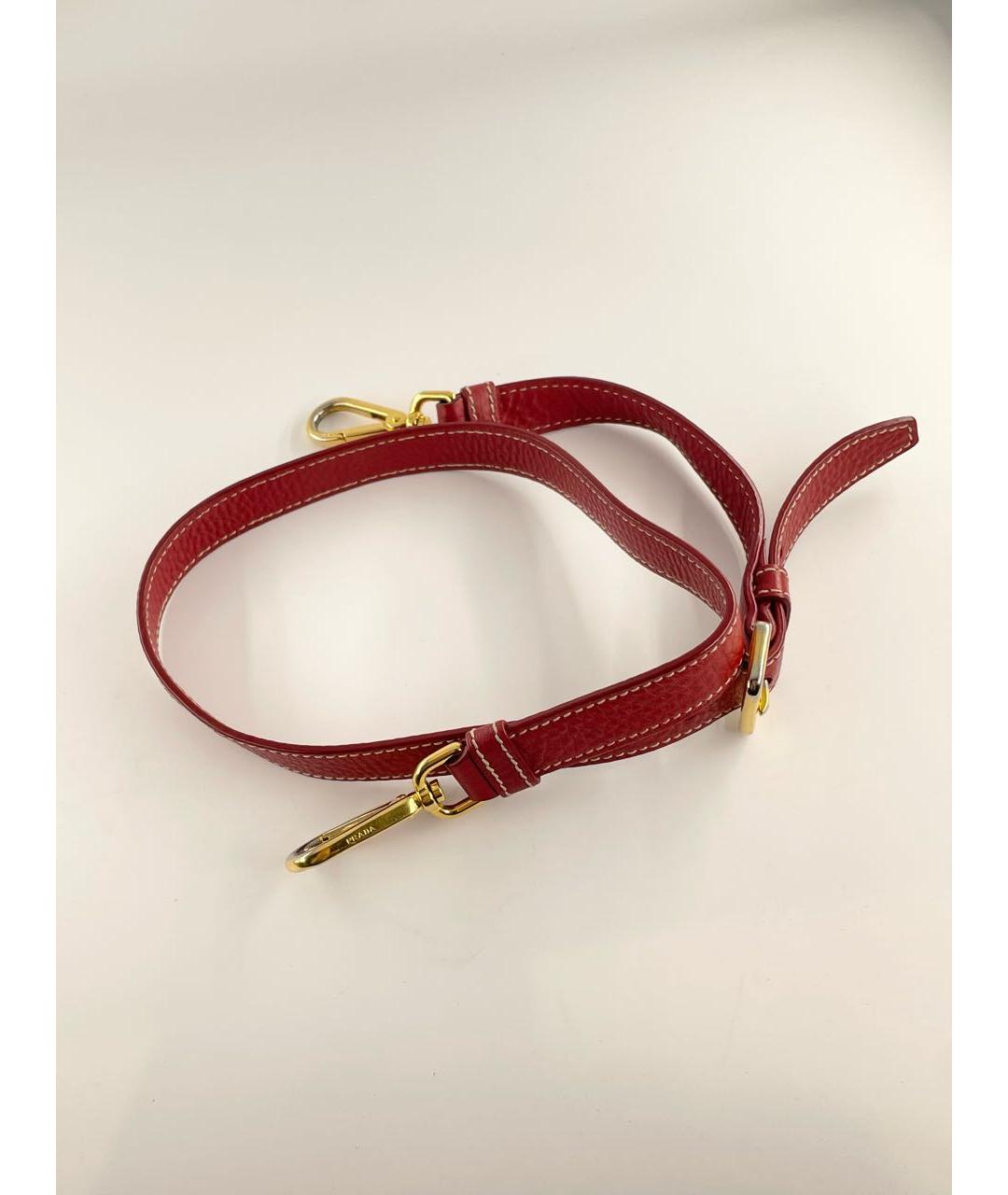 PRADA Красная кожаная сумка через плечо, фото 8