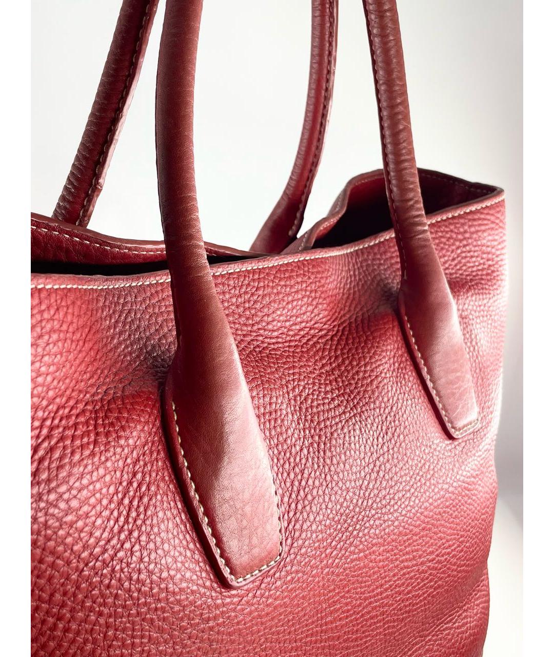 PRADA Красная кожаная сумка через плечо, фото 4