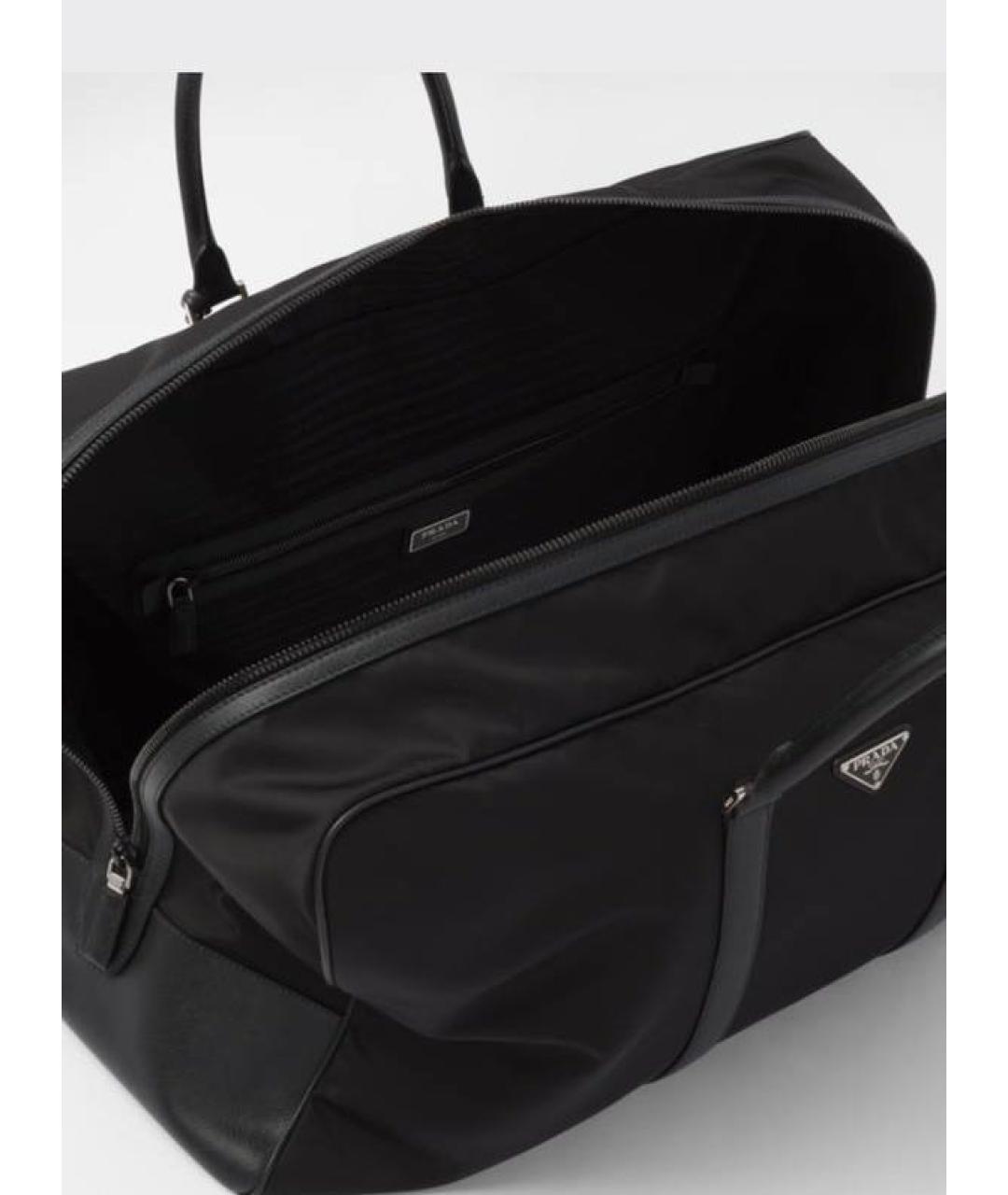 PRADA Черная тканевая дорожная/спортивная сумка, фото 2
