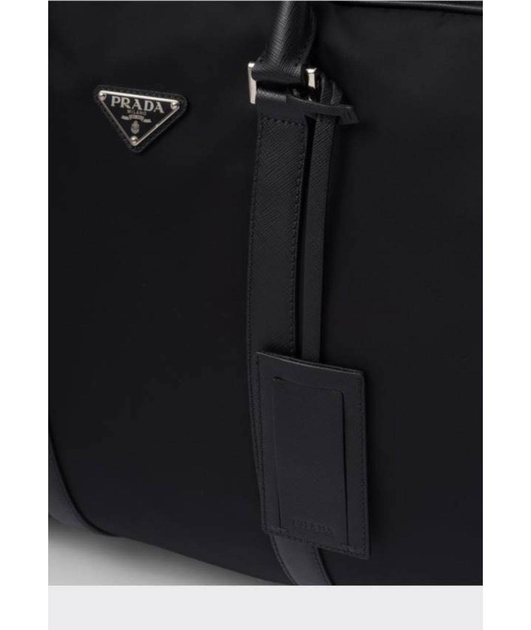PRADA Черная тканевая дорожная/спортивная сумка, фото 4
