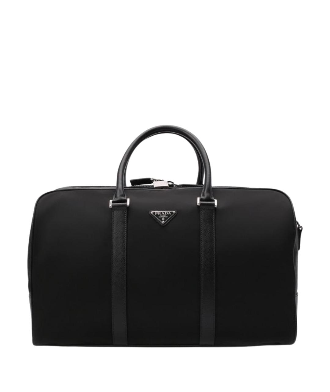 PRADA Черная тканевая дорожная/спортивная сумка, фото 1