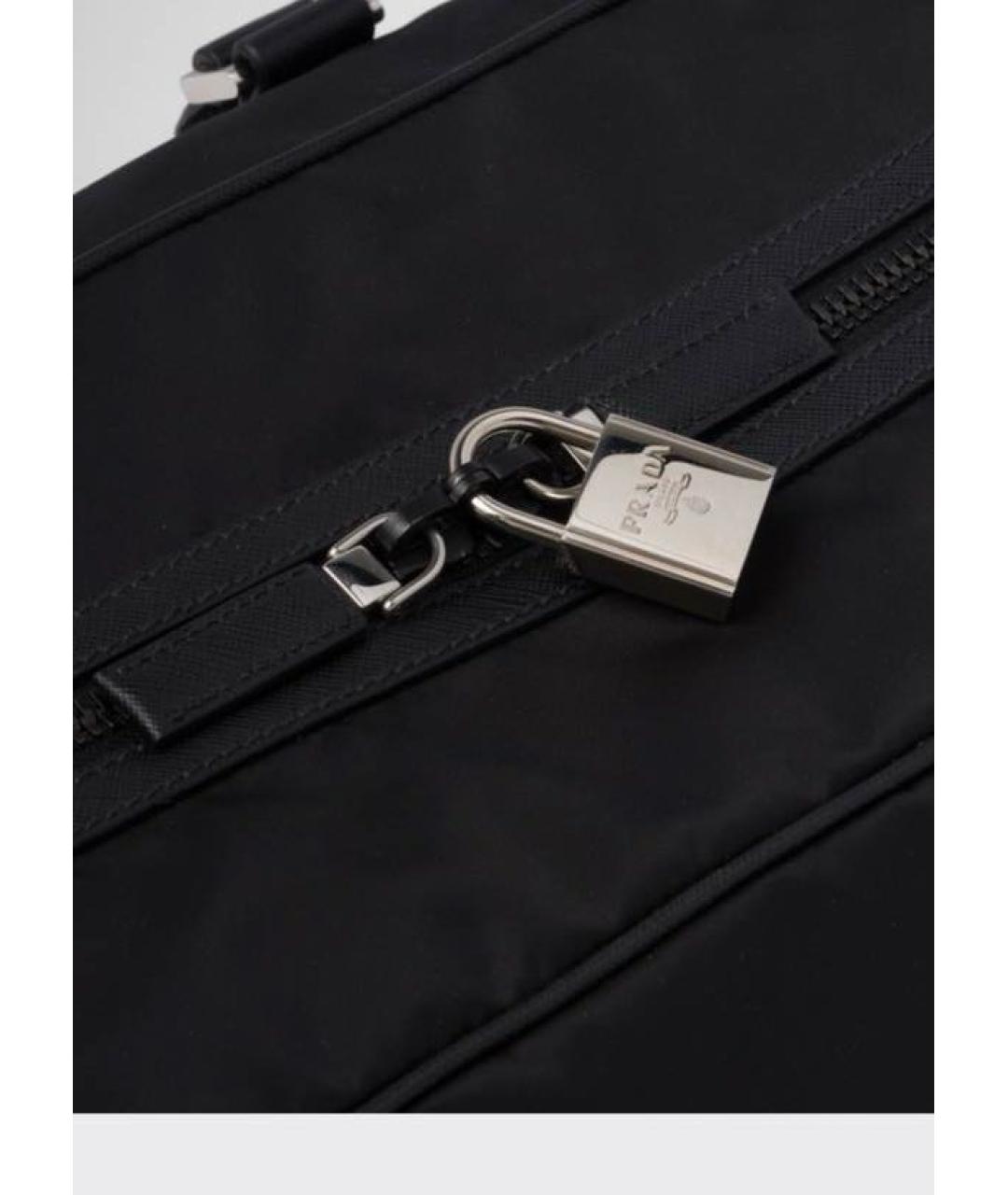 PRADA Черная тканевая дорожная/спортивная сумка, фото 3
