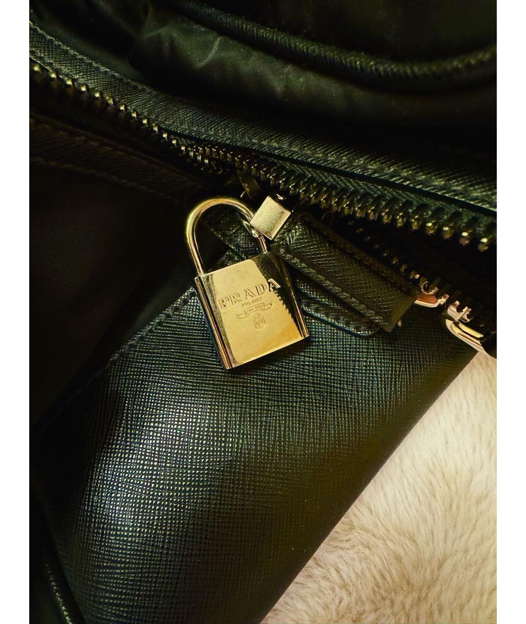 PRADA Черная тканевая дорожная/спортивная сумка, фото 7