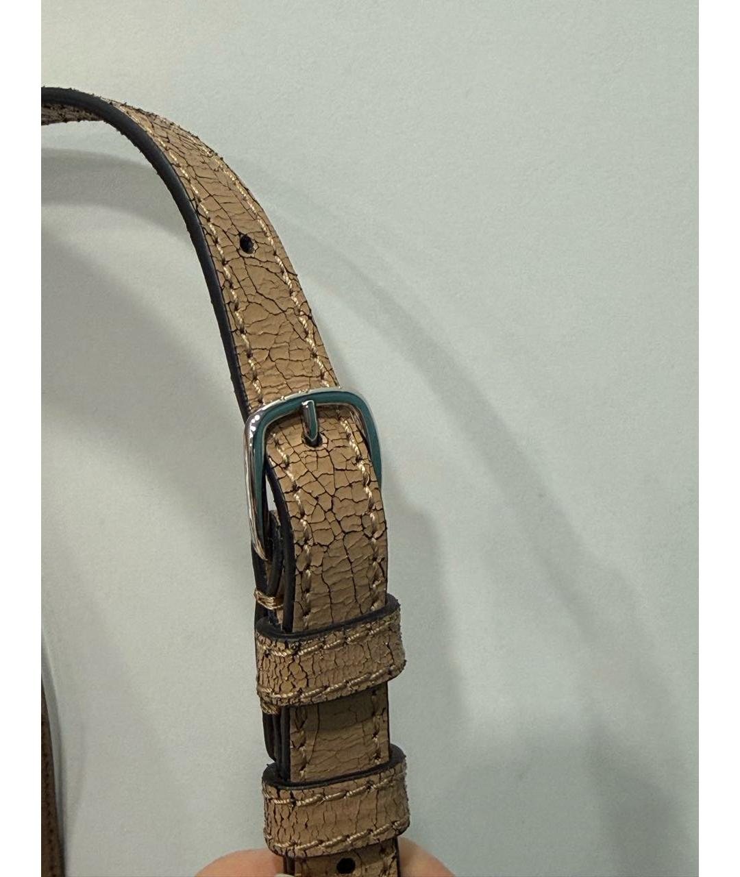 ACNE STUDIOS Бежевая кожаная сумка через плечо, фото 6