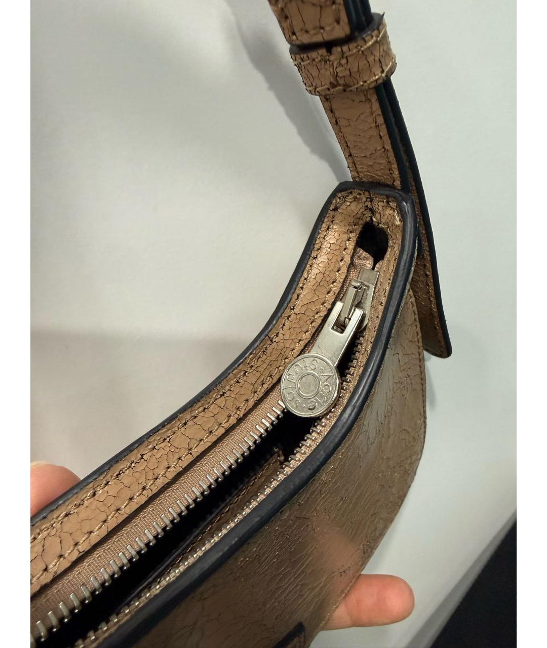 ACNE STUDIOS Бежевая кожаная сумка через плечо, фото 5