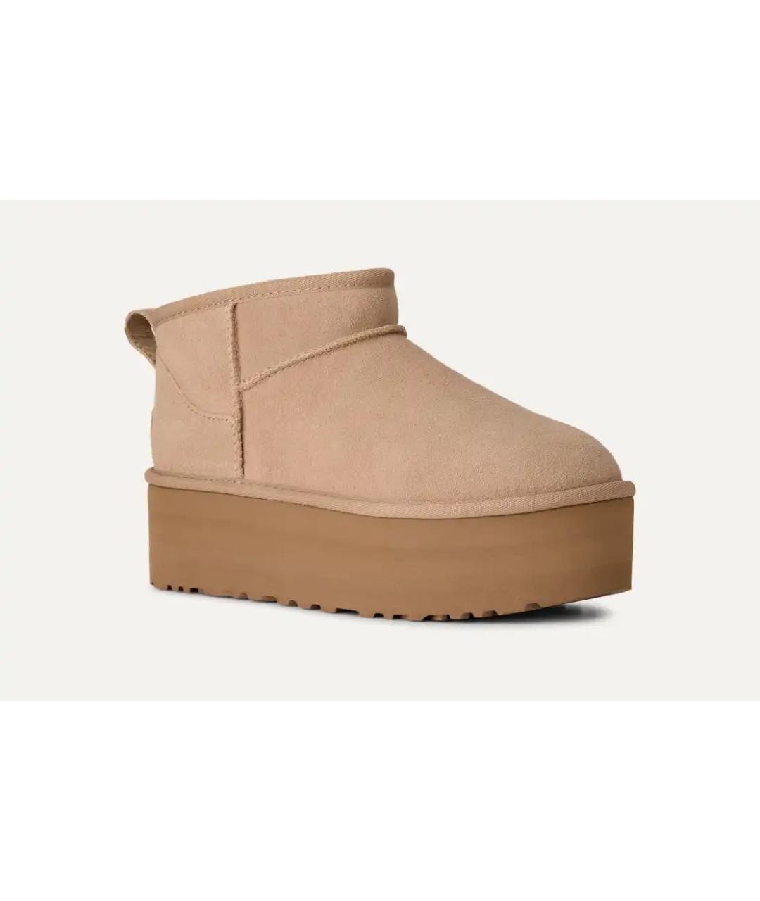 UGG AUSTRALIA Бежевые замшевые ботинки, фото 7