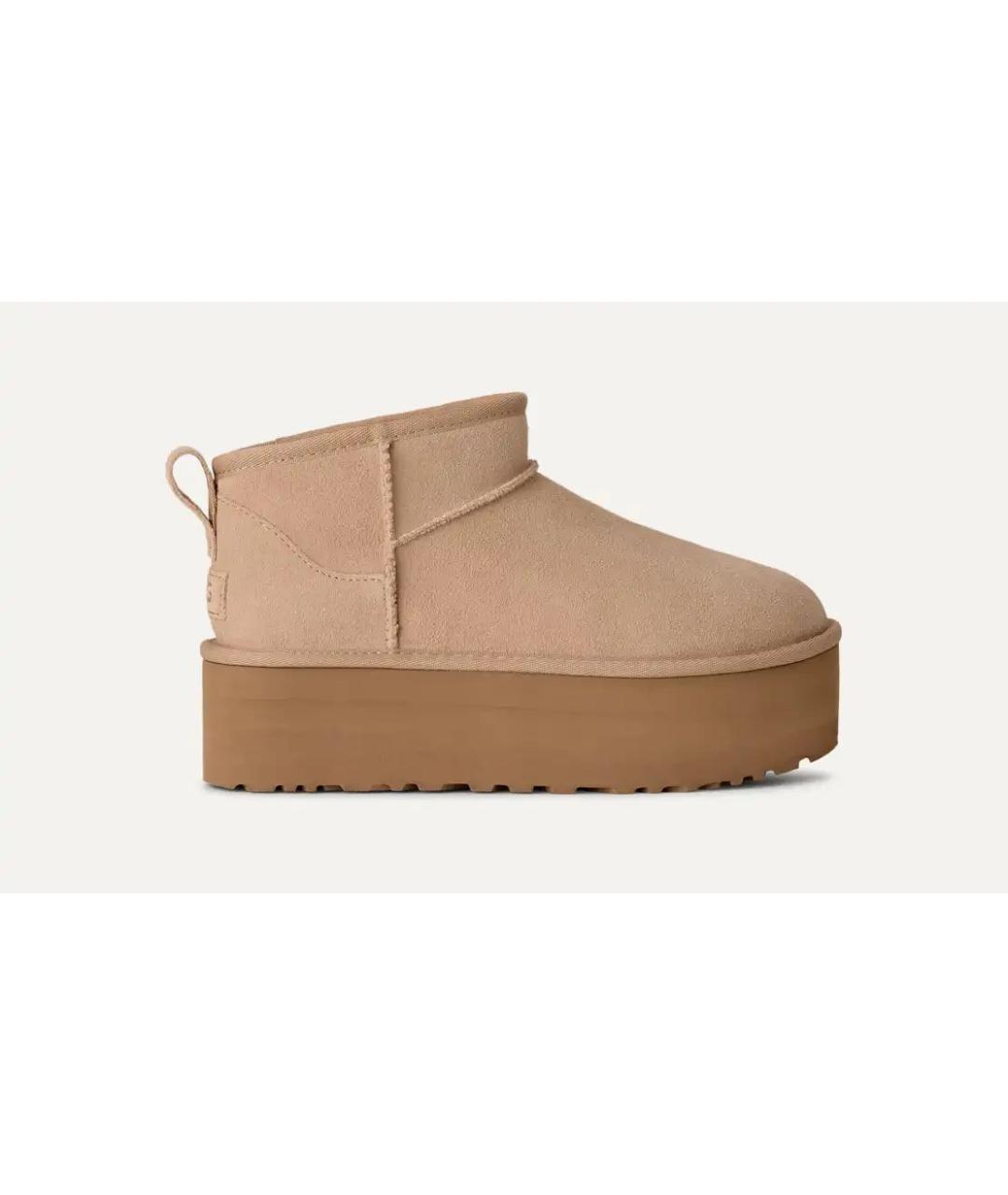 UGG AUSTRALIA Бежевые замшевые ботинки, фото 9