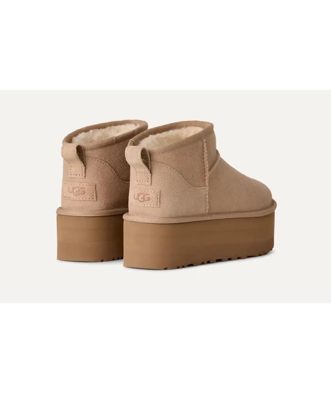 UGG AUSTRALIA Бежевые замшевые ботинки, фото 3