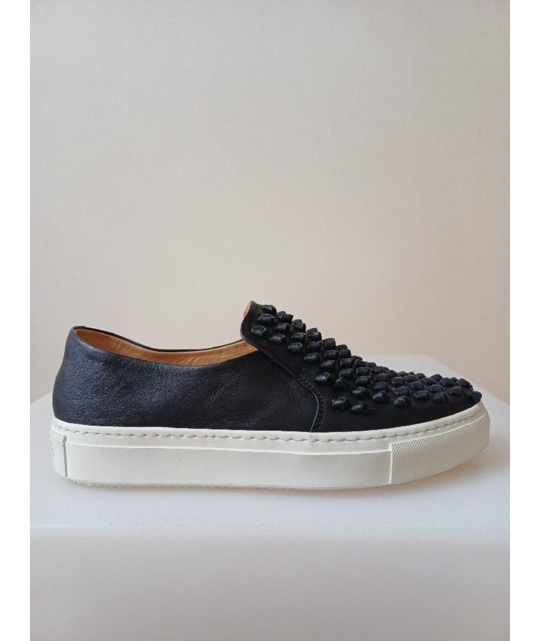 FRATELLI ROSSETTI Черные кожаные слипоны, фото 10