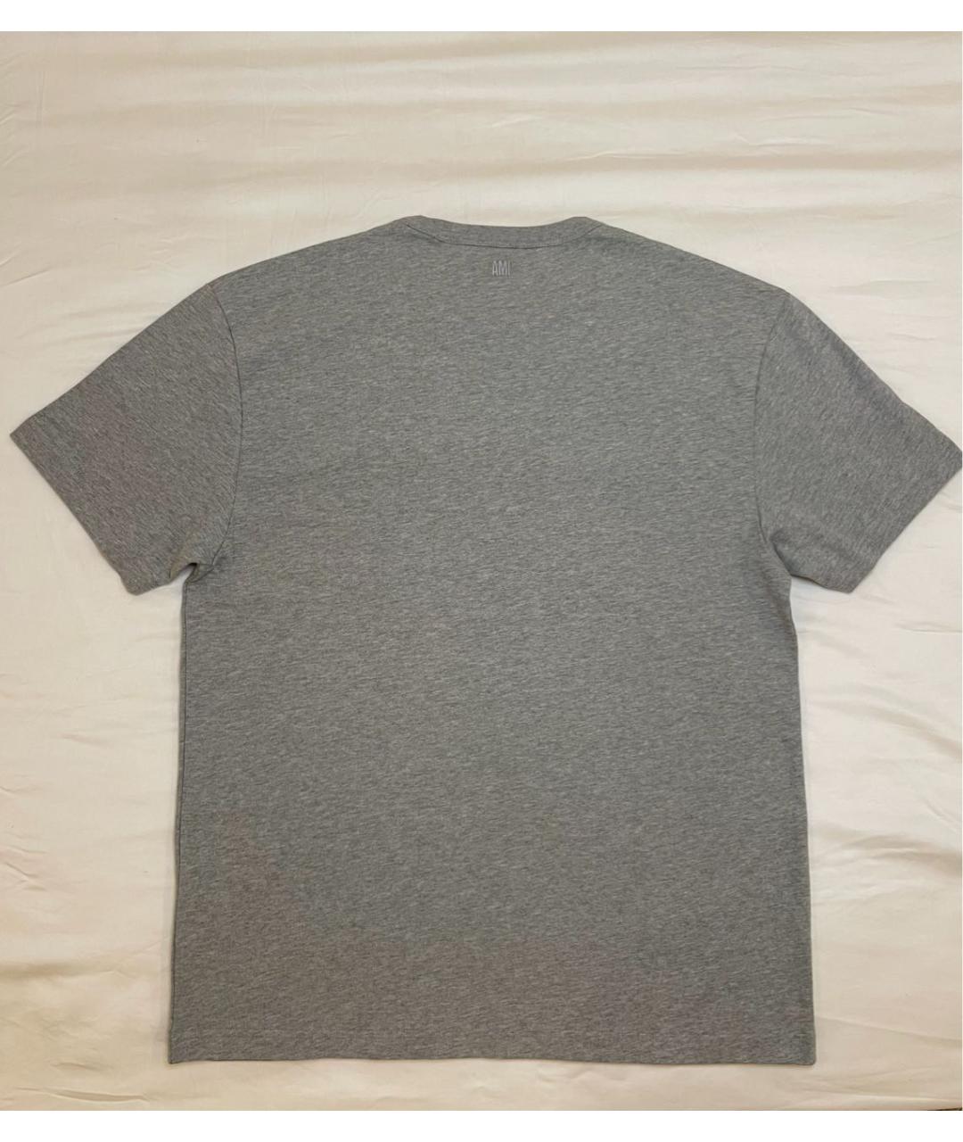 Ami Paris Серая хлопковая футболка, фото 2