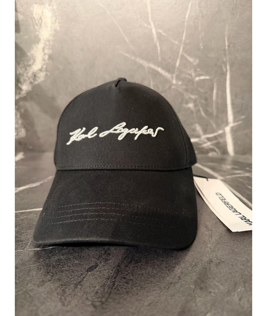 KARL LAGERFELD Черная хлопковая кепка, фото 9