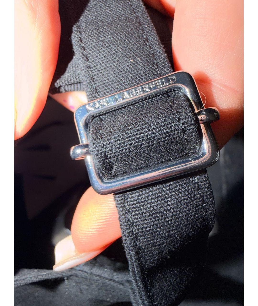 KARL LAGERFELD Черная хлопковая кепка, фото 7