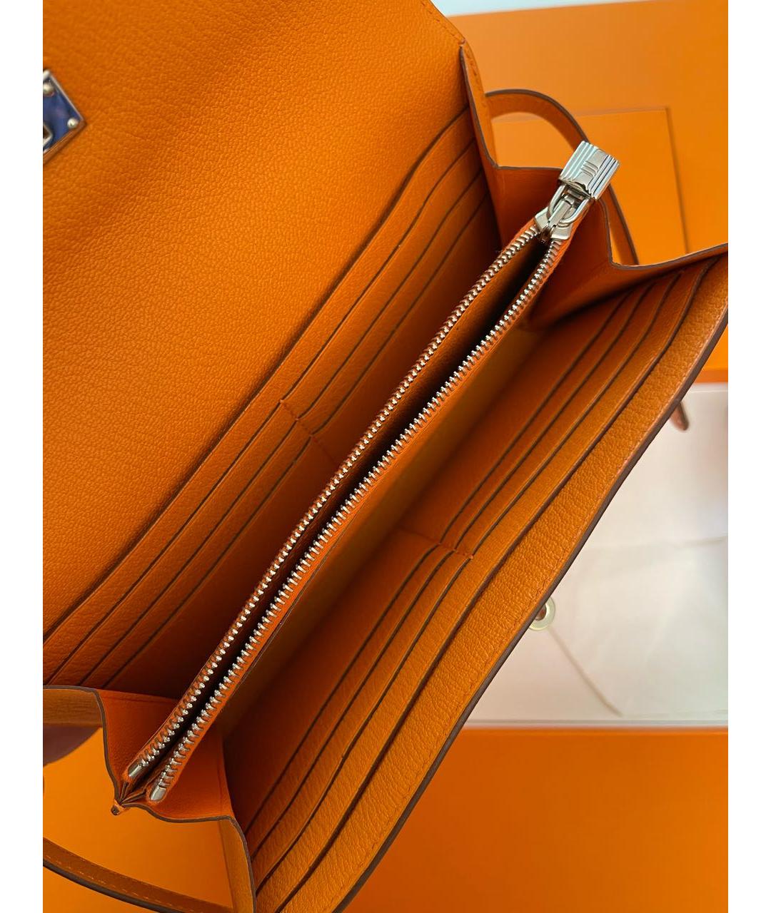 HERMES Оранжевый кошелек, фото 4