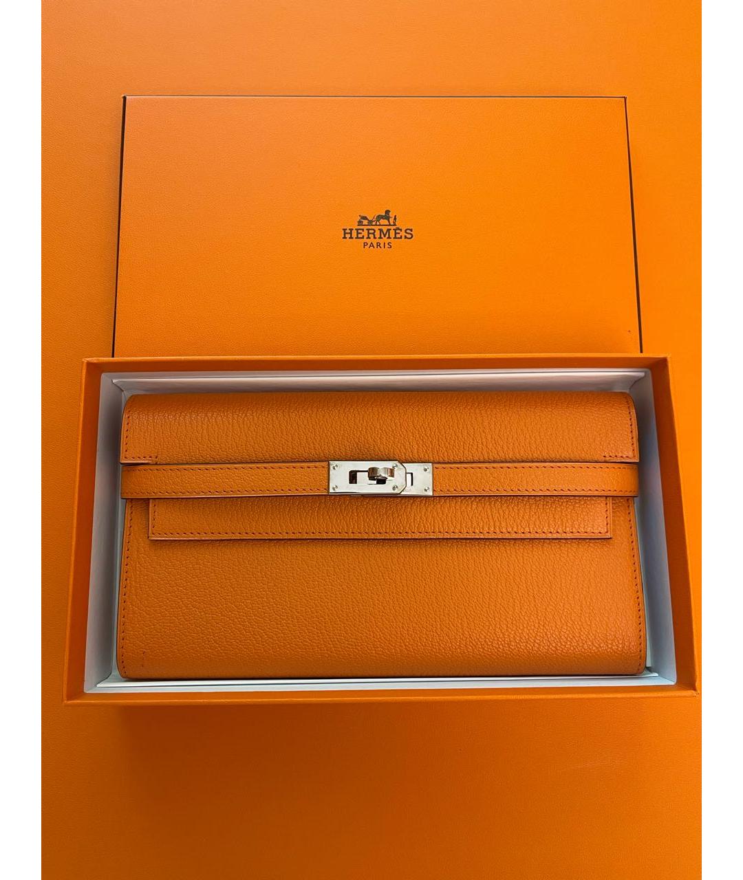 HERMES Оранжевый кошелек, фото 6