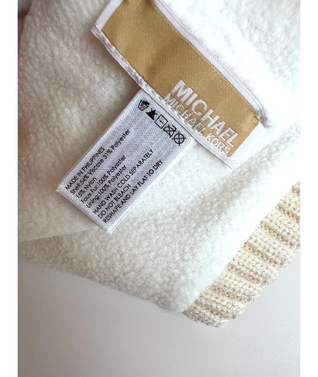 MICHAEL MICHAEL KORS Бежевая шапка, фото 4