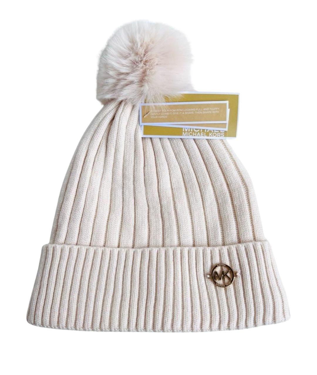 MICHAEL MICHAEL KORS Бежевая шапка, фото 1