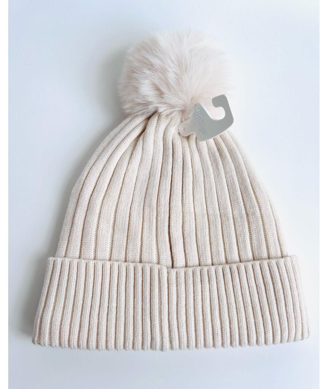 MICHAEL MICHAEL KORS Бежевая шапка, фото 2