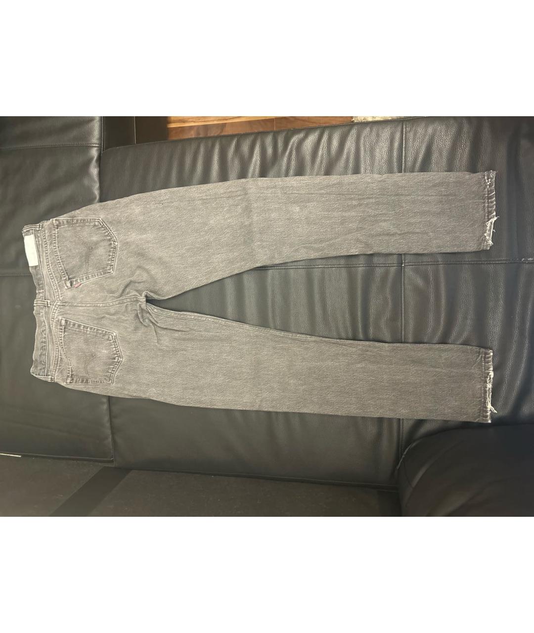 Re done Серые хлопковые прямые джинсы, фото 2