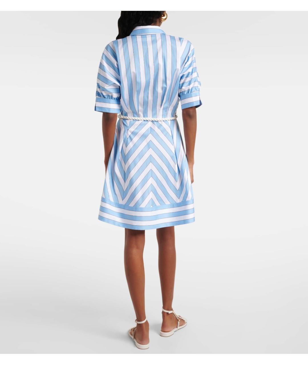 REBECCA VALLANCE Голубое хлопковое повседневное платье, фото 3