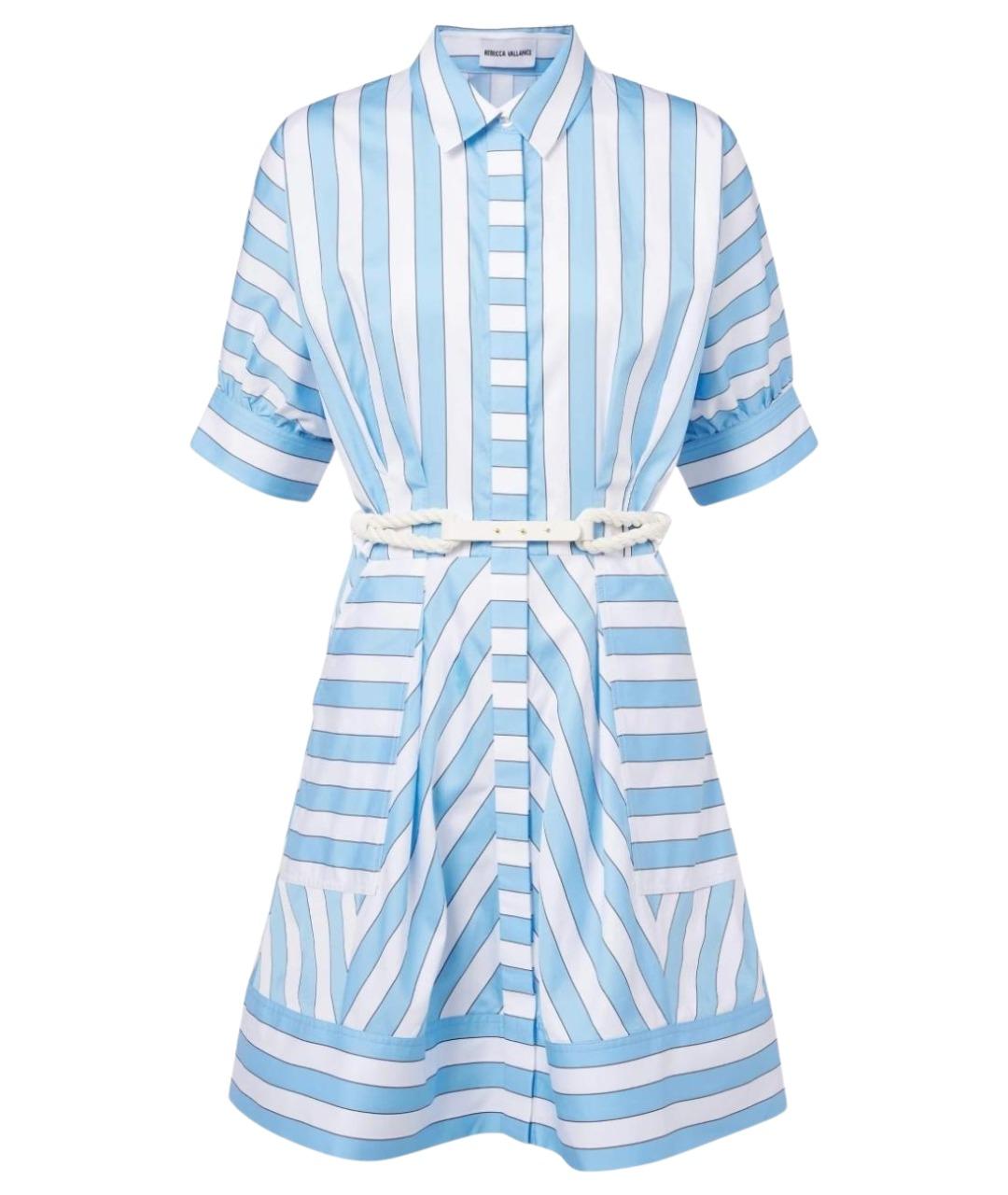 REBECCA VALLANCE Голубое хлопковое повседневное платье, фото 1
