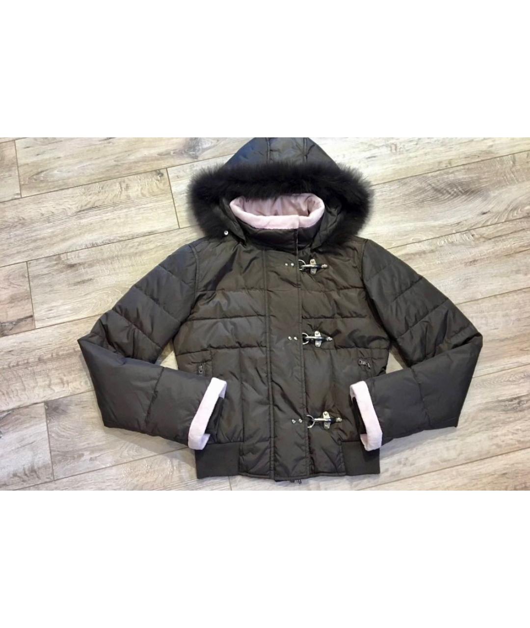 FAY Коричневый полиэстеровый пуховик, фото 5