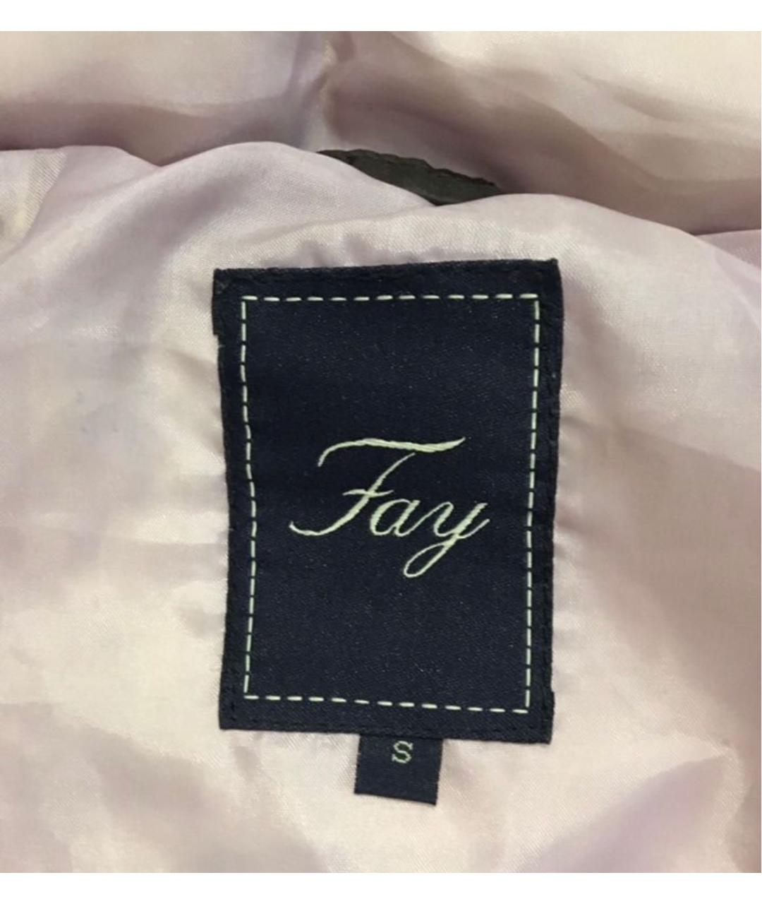 FAY Коричневый полиэстеровый пуховик, фото 6