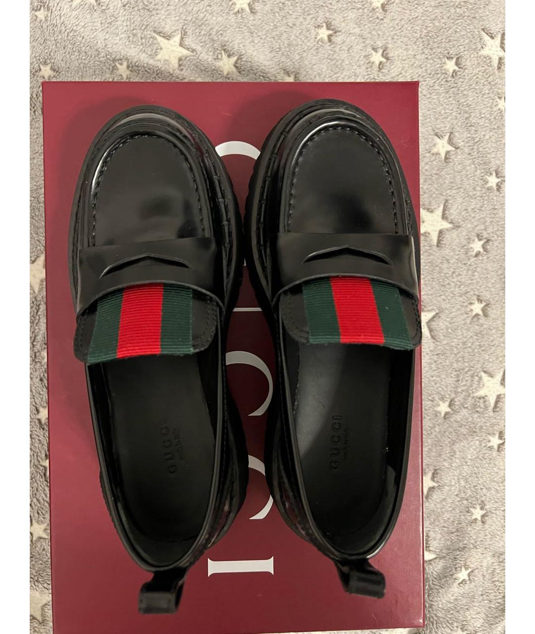 GUCCI Черные кожаные лоферы, фото 3