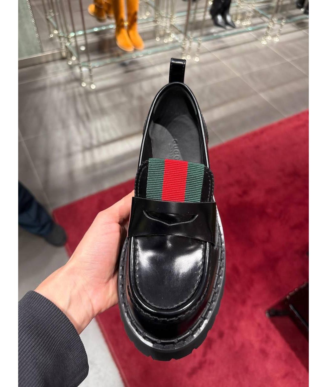 GUCCI Черные кожаные лоферы, фото 8