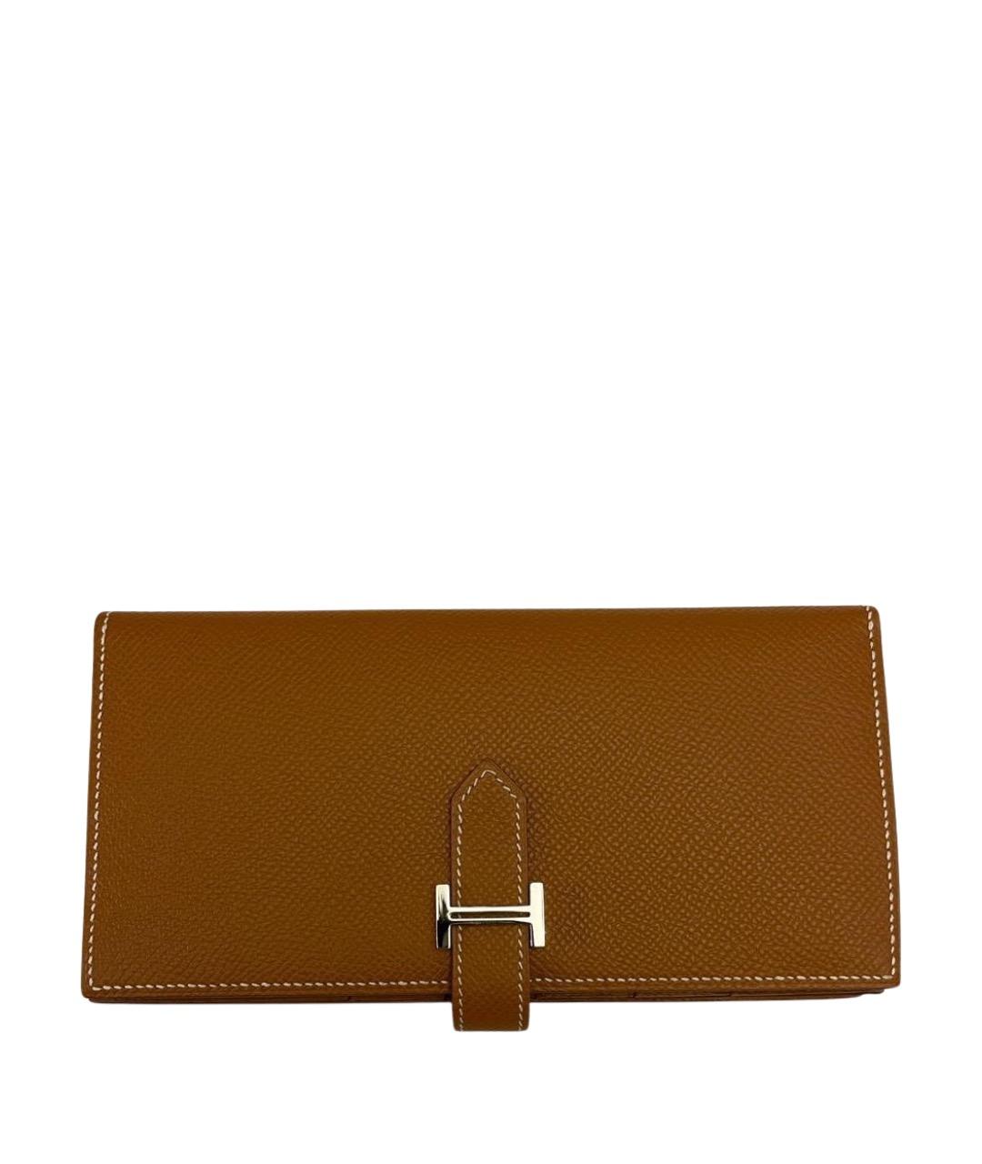HERMES Коричневый кожаный кошелек, фото 1