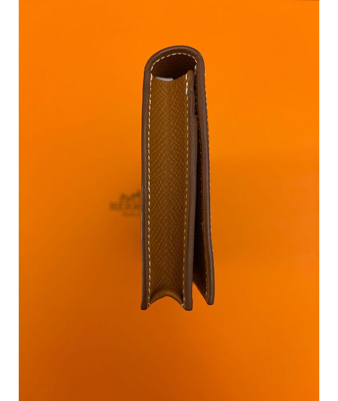HERMES Коричневый кожаный кошелек, фото 2