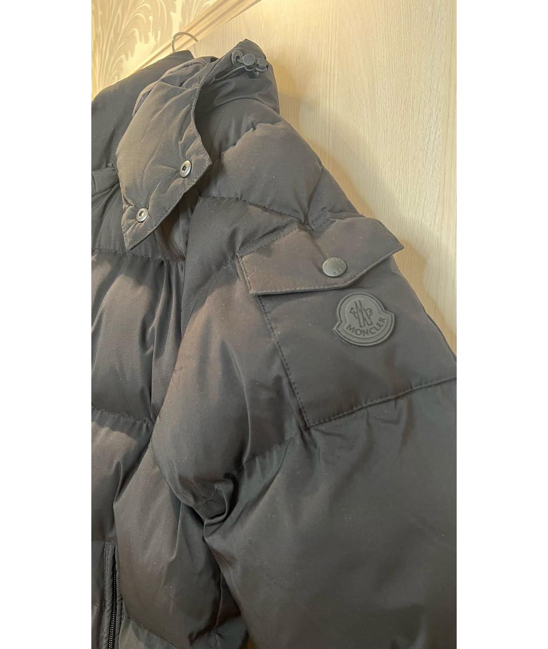 MONCLER Черная полиэстеровая куртка, фото 5