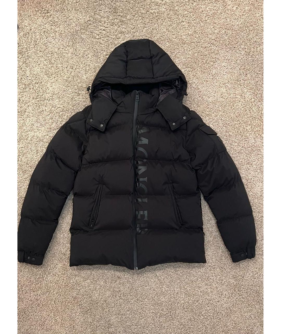 MONCLER Черная полиэстеровая куртка, фото 9