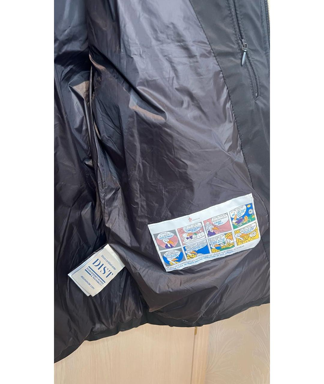 MONCLER Черная полиэстеровая куртка, фото 6