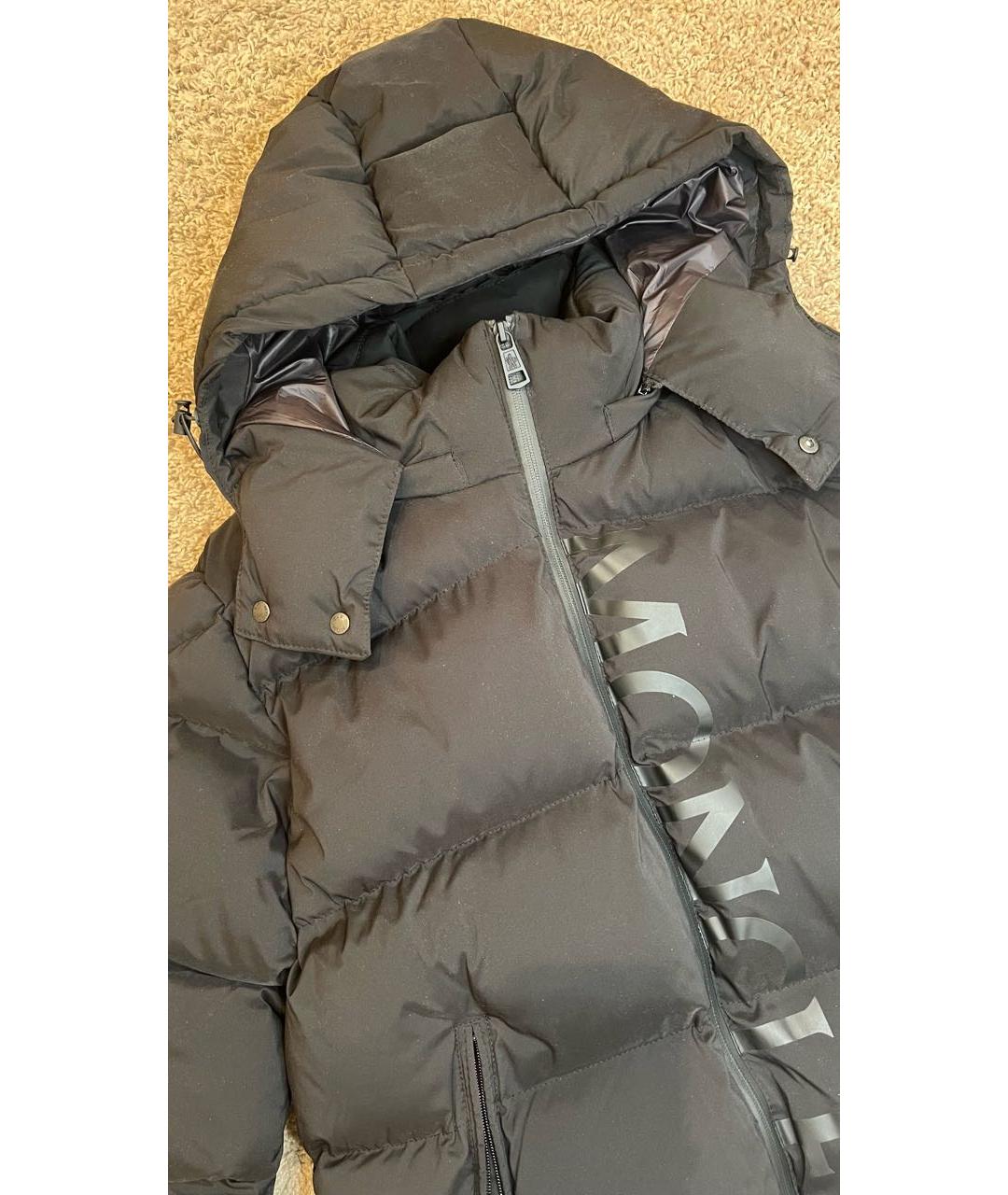 MONCLER Черная полиэстеровая куртка, фото 3