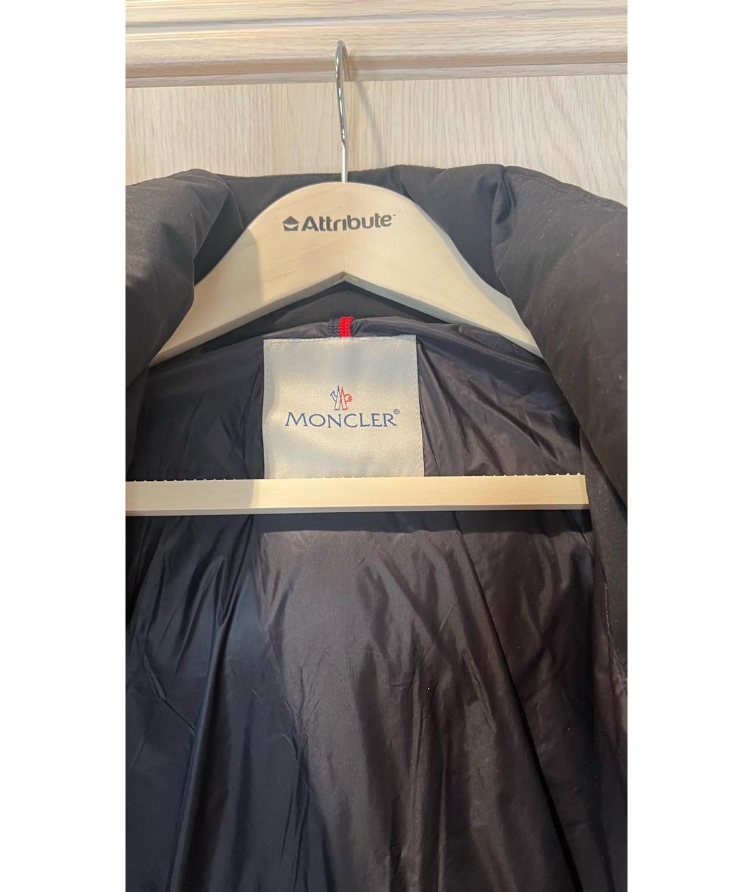 MONCLER Черная полиэстеровая куртка, фото 7
