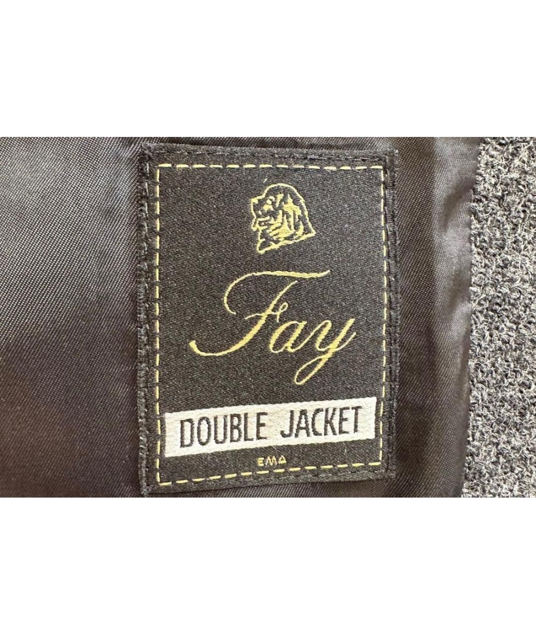 FAY Серый шерстяной пиджак, фото 7