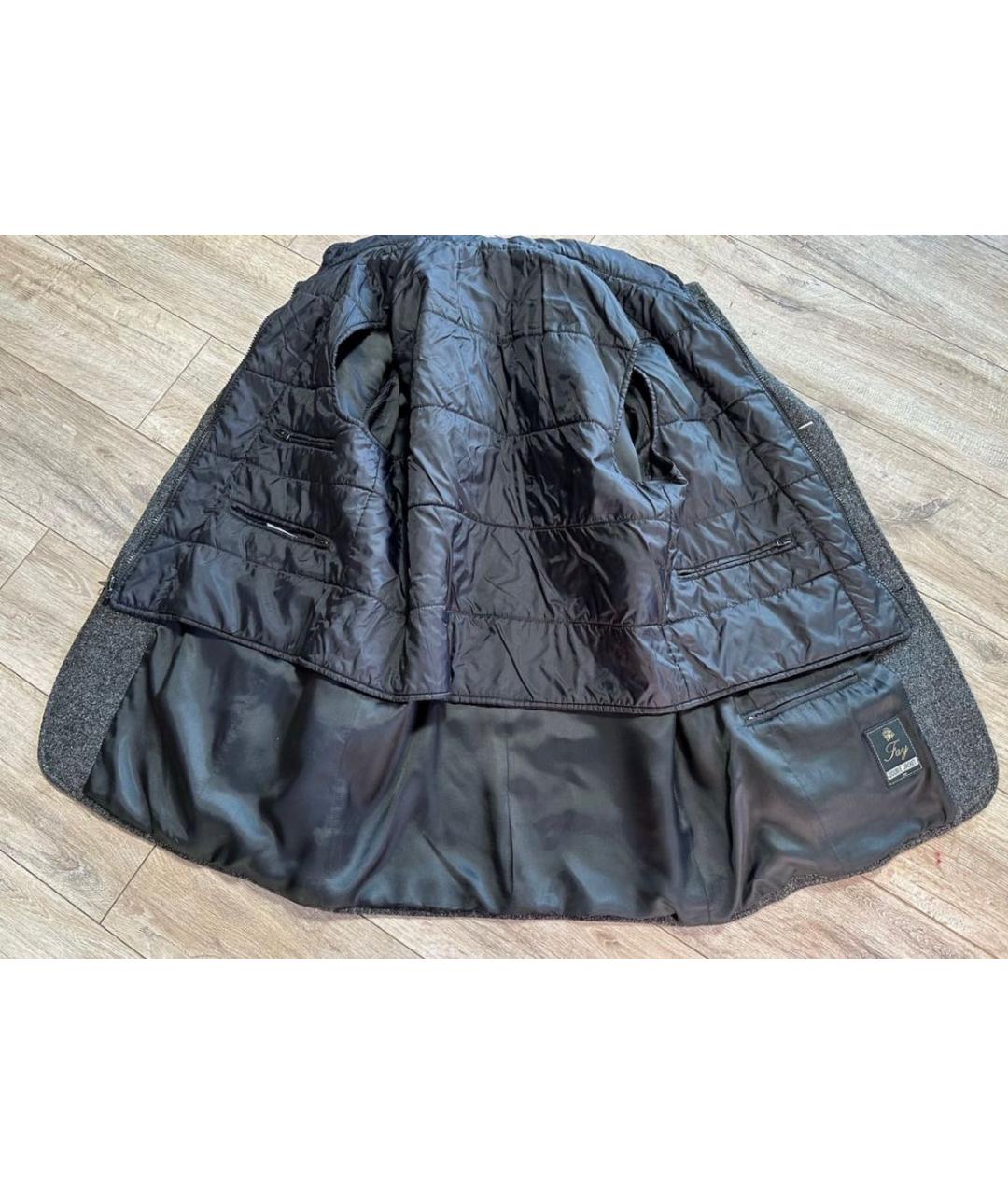 FAY Серый шерстяной пиджак, фото 5