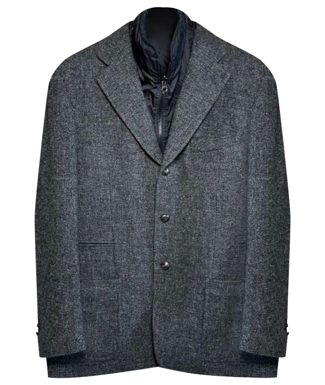 FAY Серый шерстяной пиджак, фото 1