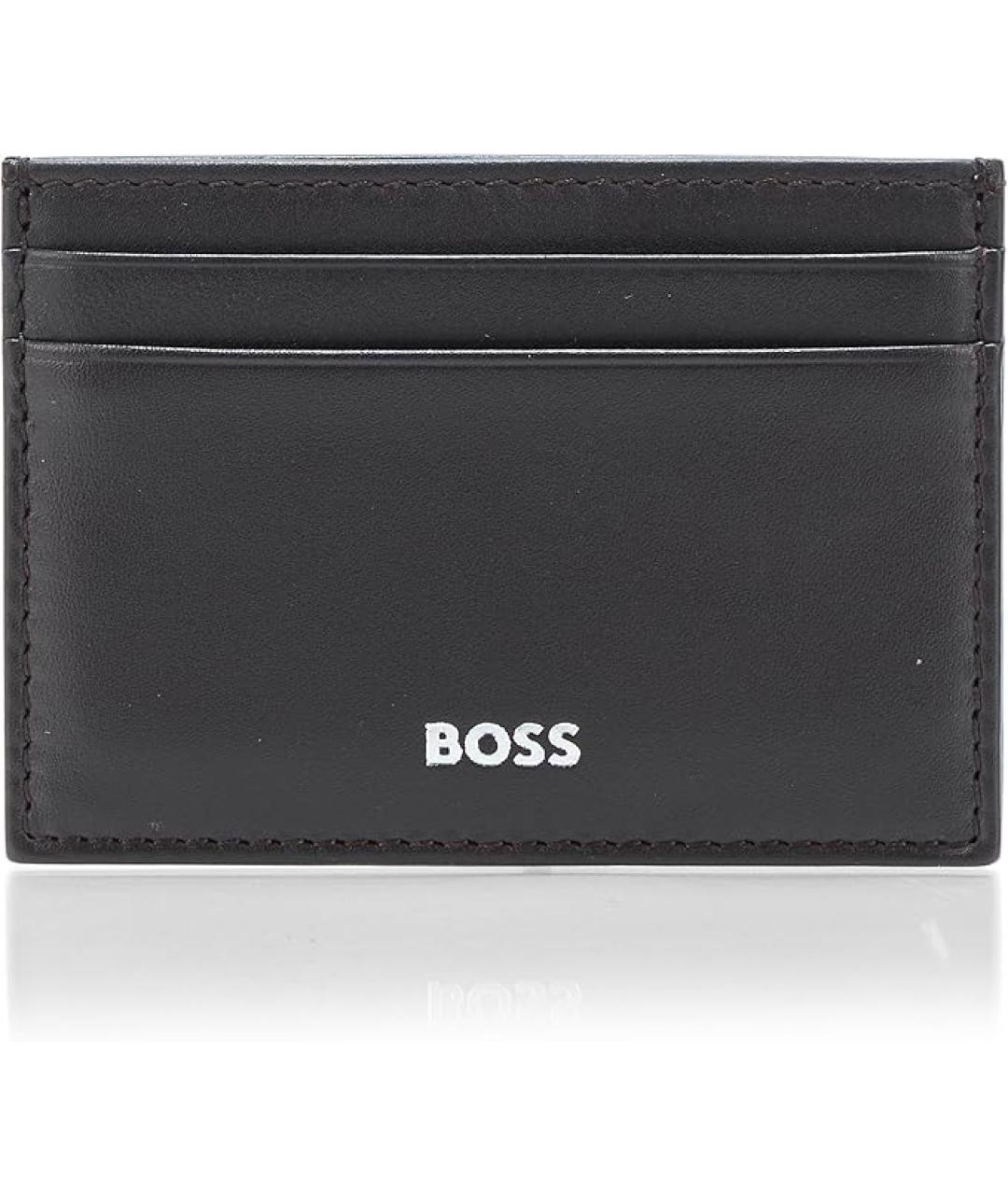 HUGO BOSS Коричневый кожаный кардхолдер, фото 6