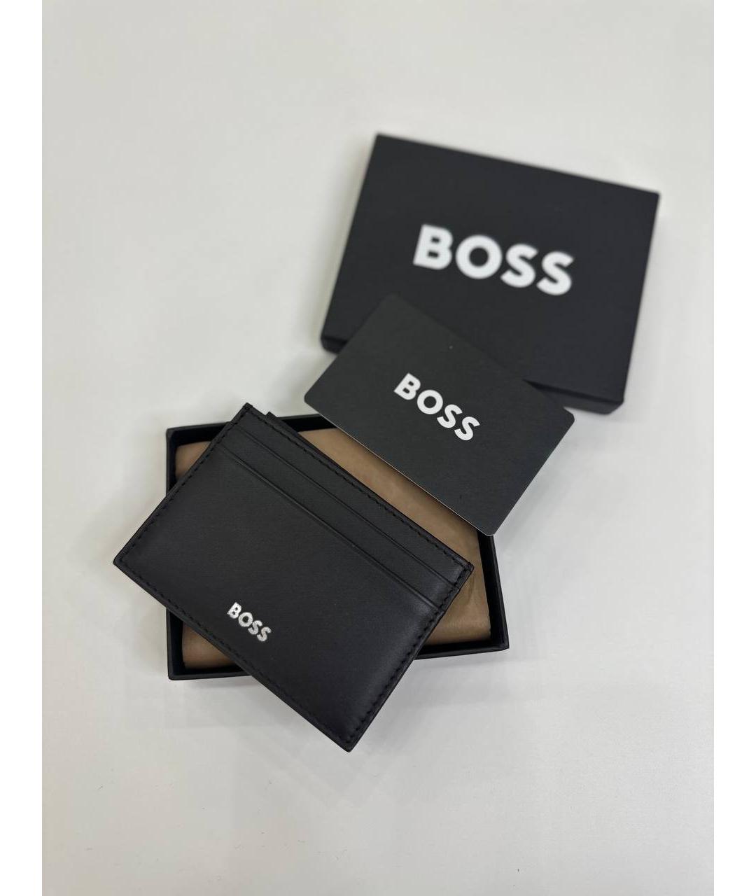 HUGO BOSS Коричневый кожаный кардхолдер, фото 2
