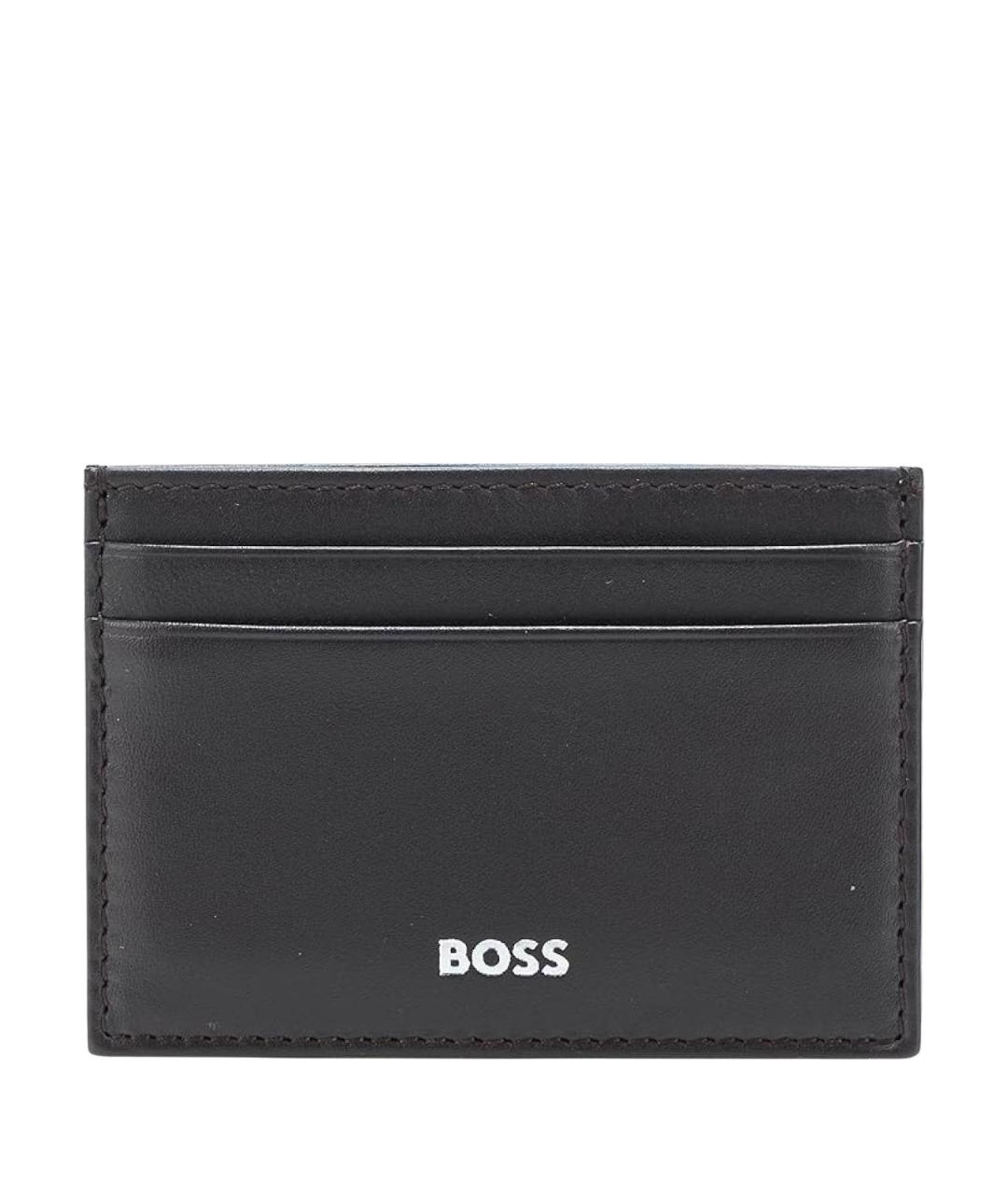 HUGO BOSS Коричневый кожаный кардхолдер, фото 1