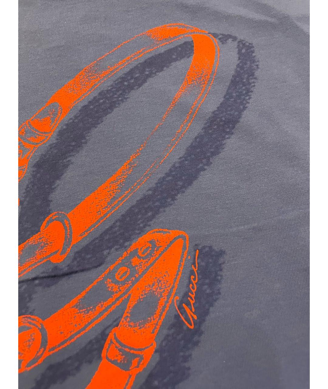 GUCCI Синяя хлопковая детская футболка, фото 3