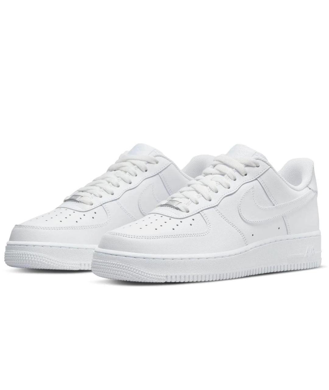 NIKE Белые кожаные низкие кроссовки / кеды, фото 3