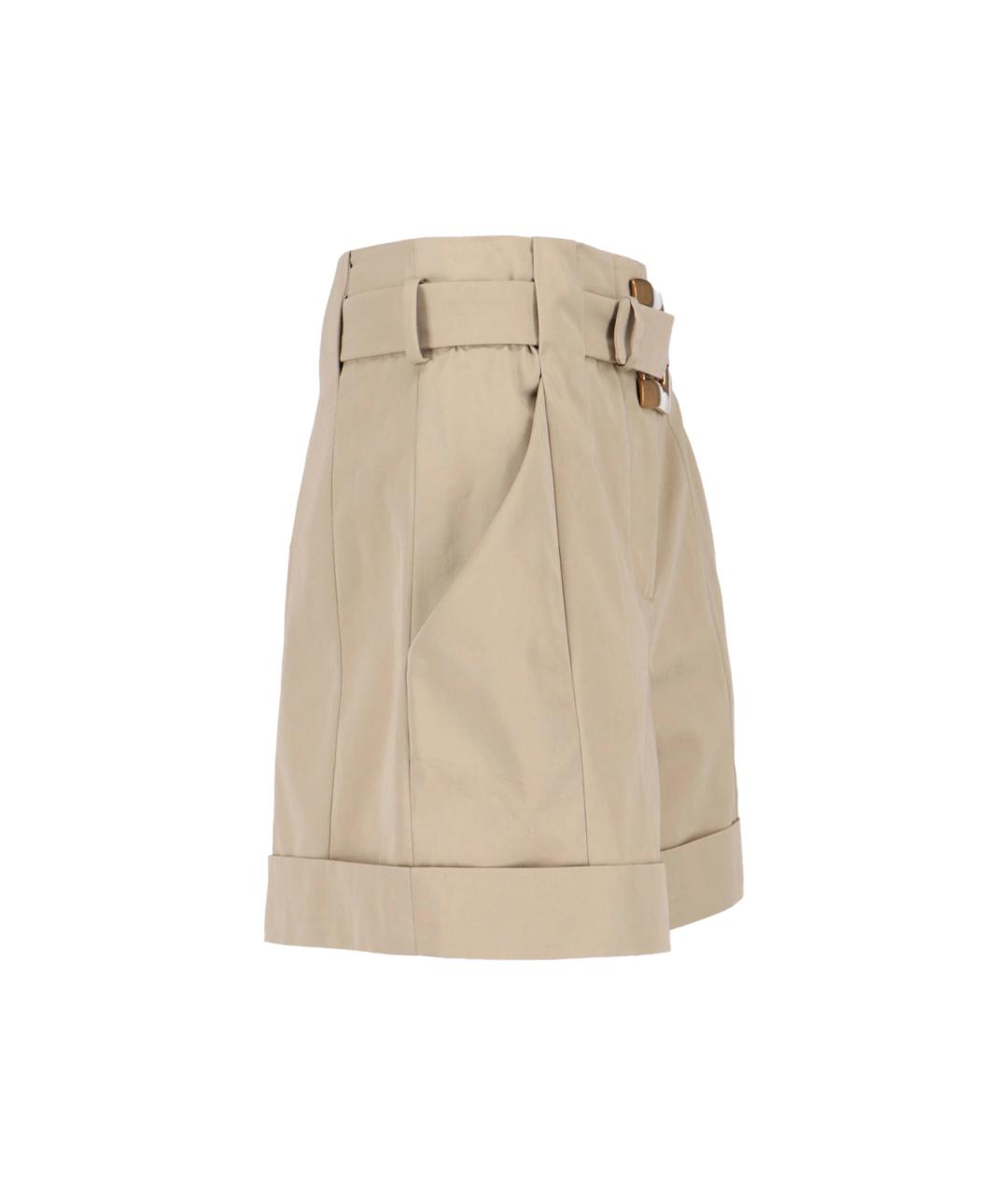 BALMAIN Бежевые хлопковые шорты, фото 3