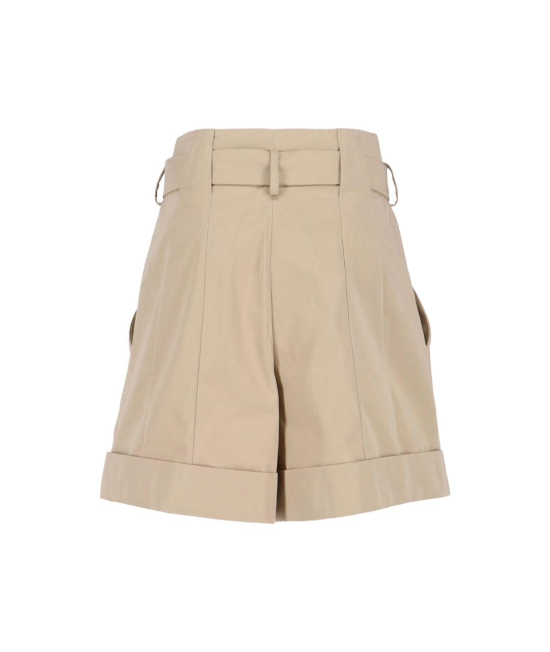 BALMAIN Бежевые хлопковые шорты, фото 2