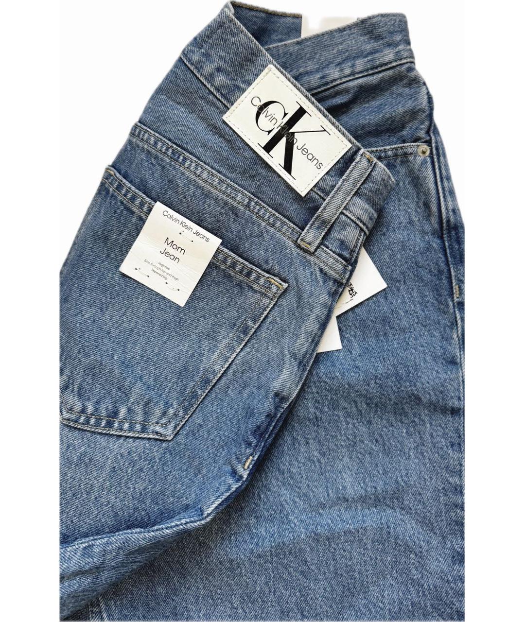 CALVIN KLEIN Голубые хлопковые джинсы слим, фото 8