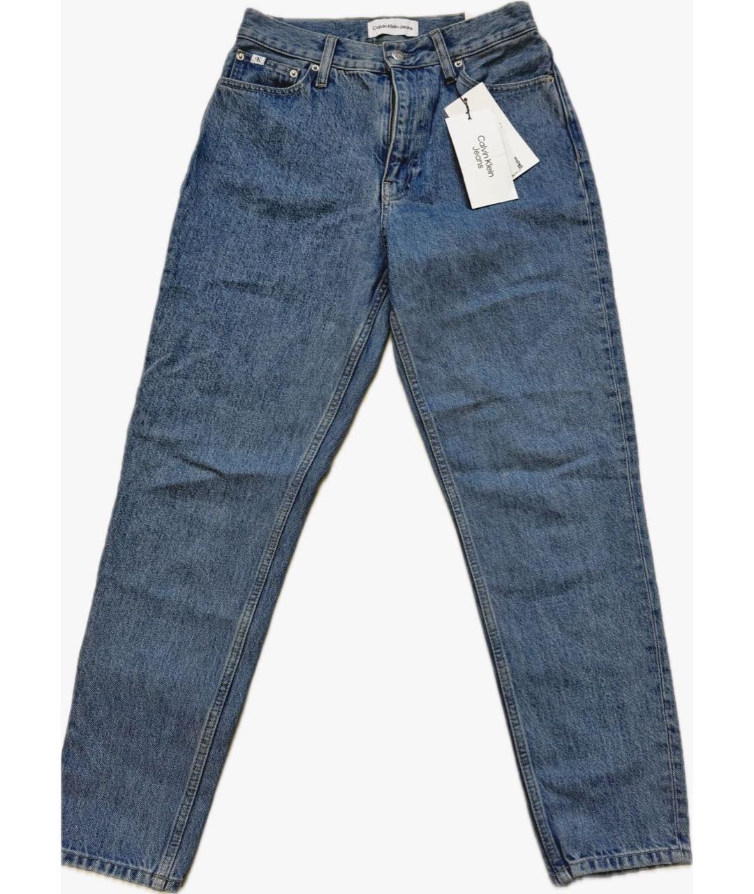 CALVIN KLEIN Голубые хлопковые джинсы слим, фото 6